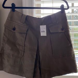 J.Crew Metallic green/brown mini skirt